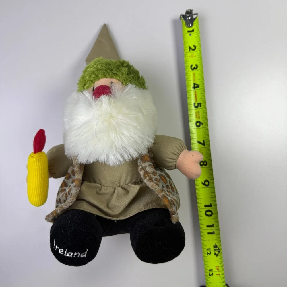 Set of 2 Christmas Gnomes Santa Ireland Germany Plush Stuffed Toys Festive Decor